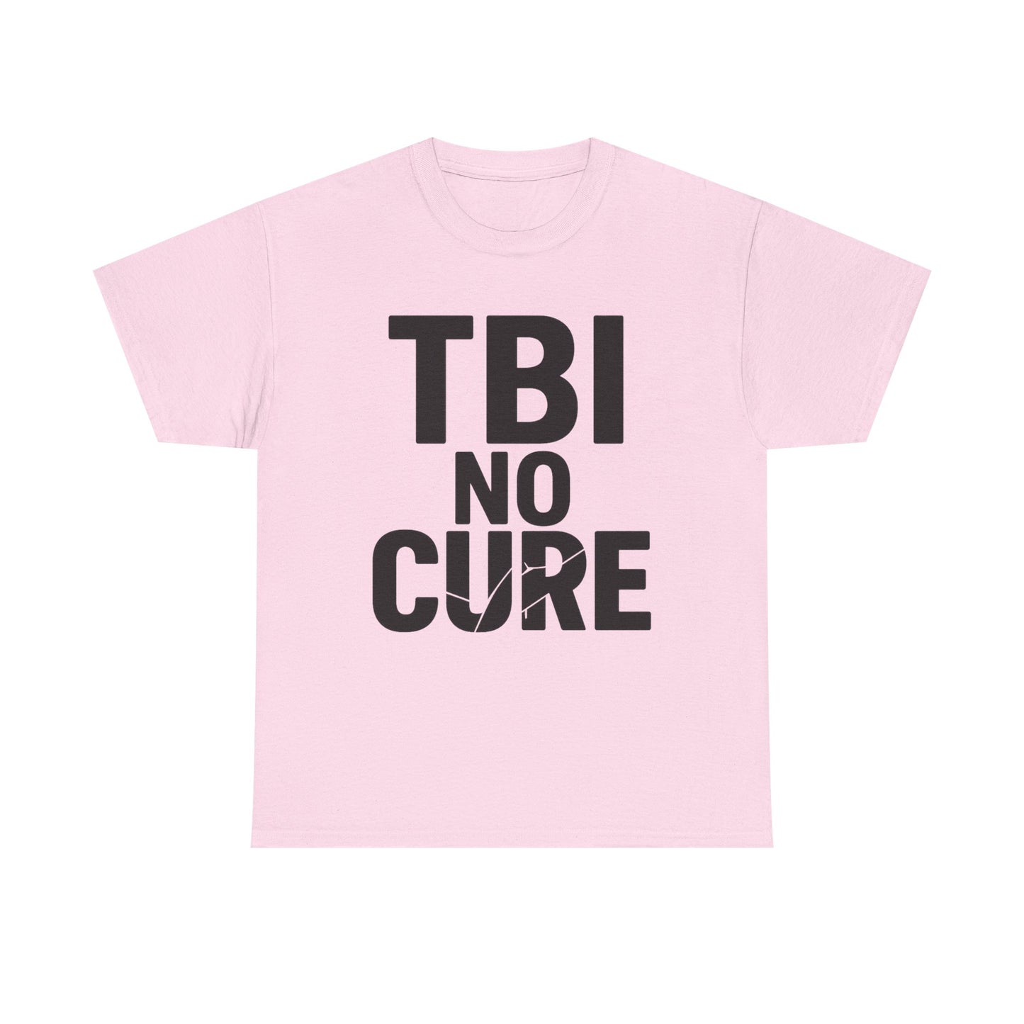 TBI No Cure Minimalist Tee — Black Print