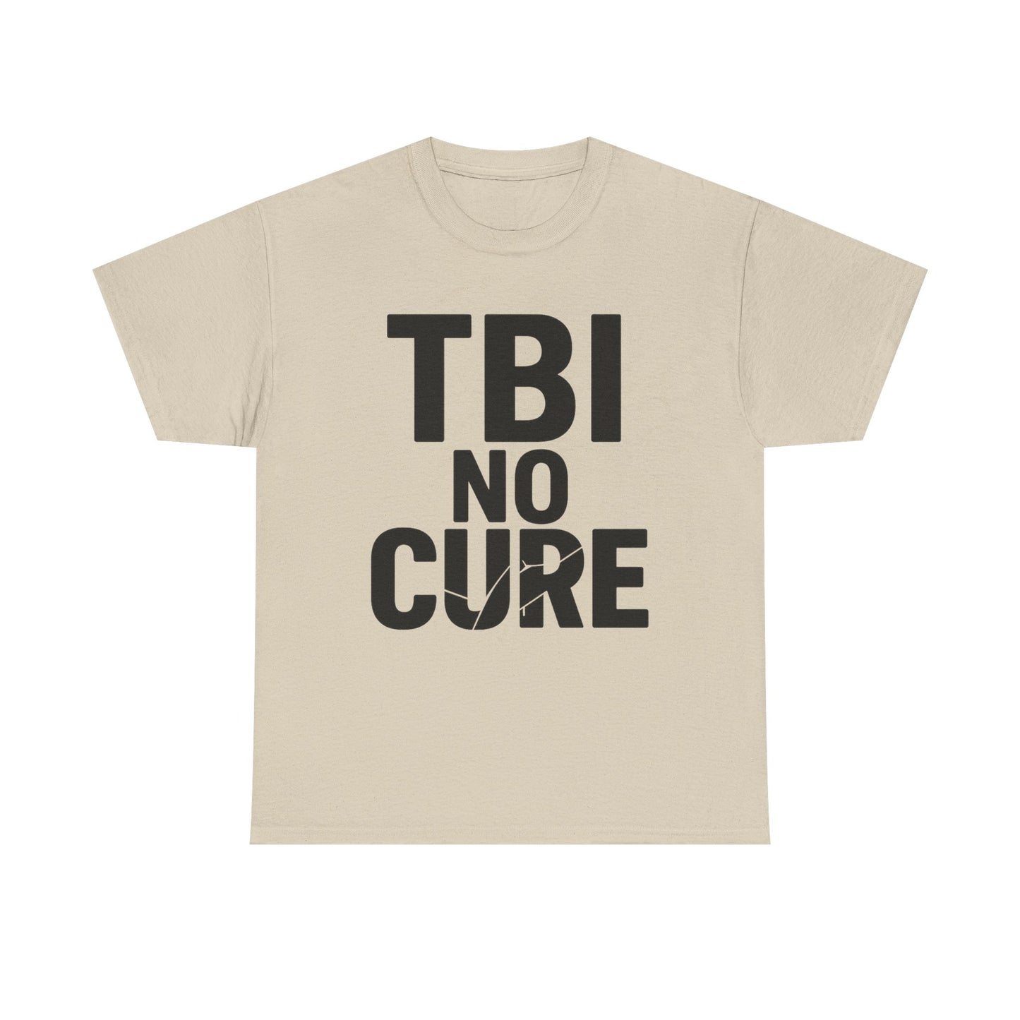 TBI No Cure Minimalist Tee — Black Print