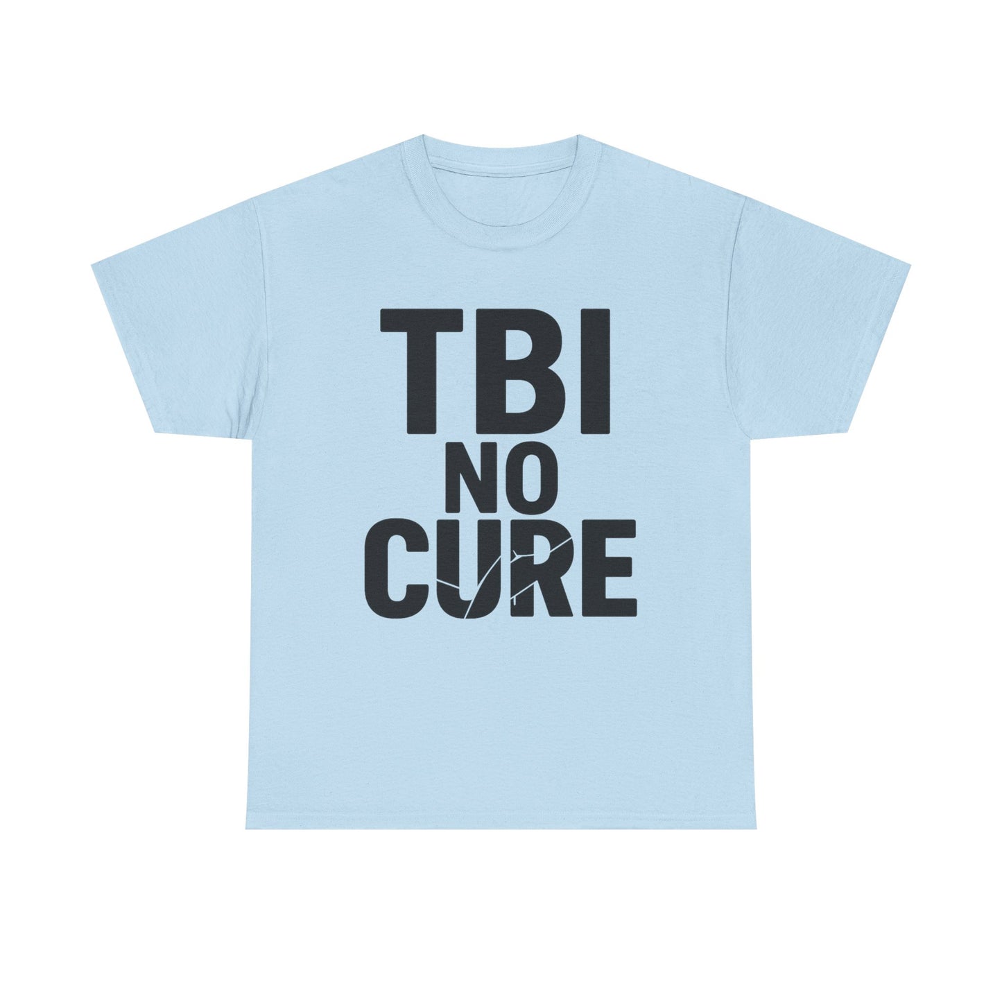 TBI No Cure Minimalist Tee — Black Print