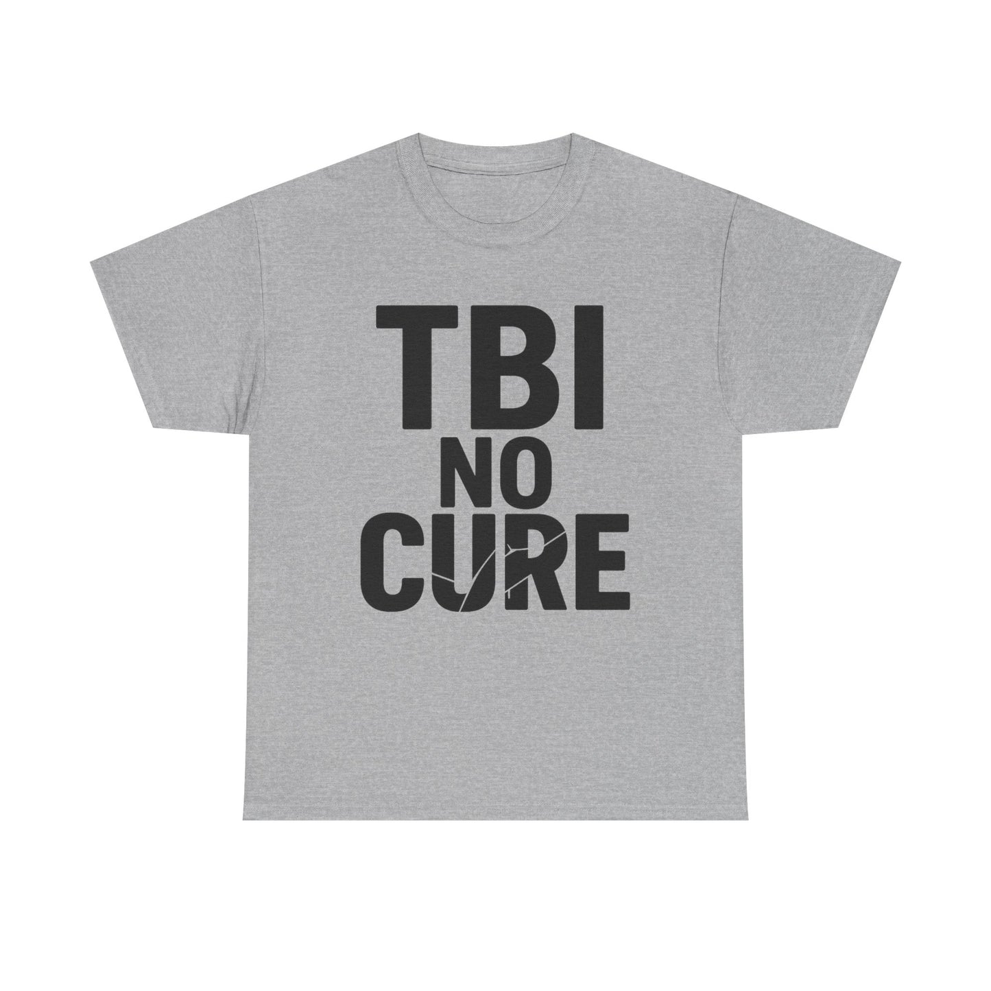 TBI No Cure Minimalist Tee — Black Print