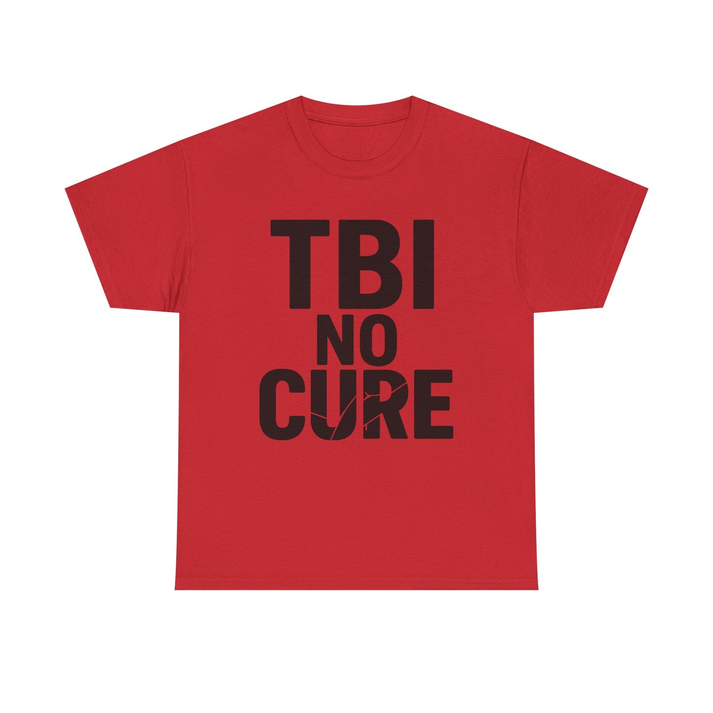 TBI No Cure Minimalist Tee — Black Print
