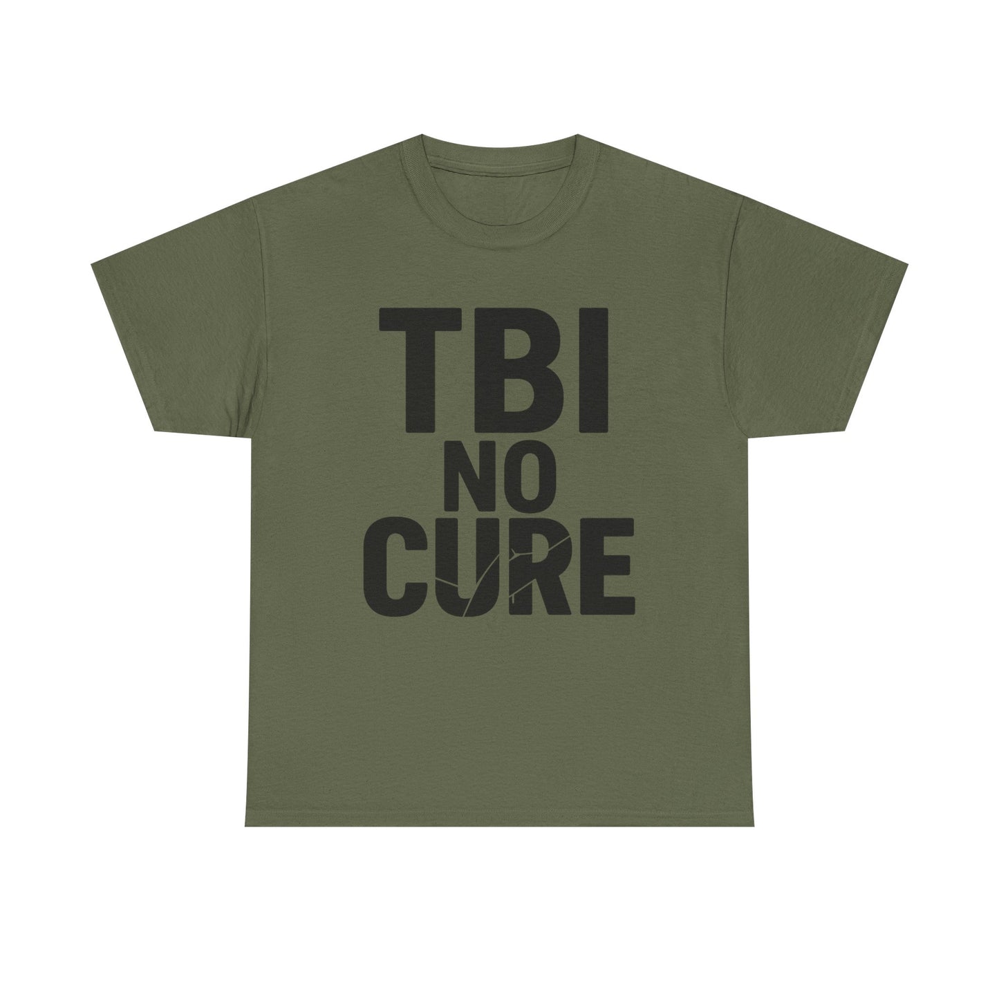 TBI No Cure Minimalist Tee — Black Print