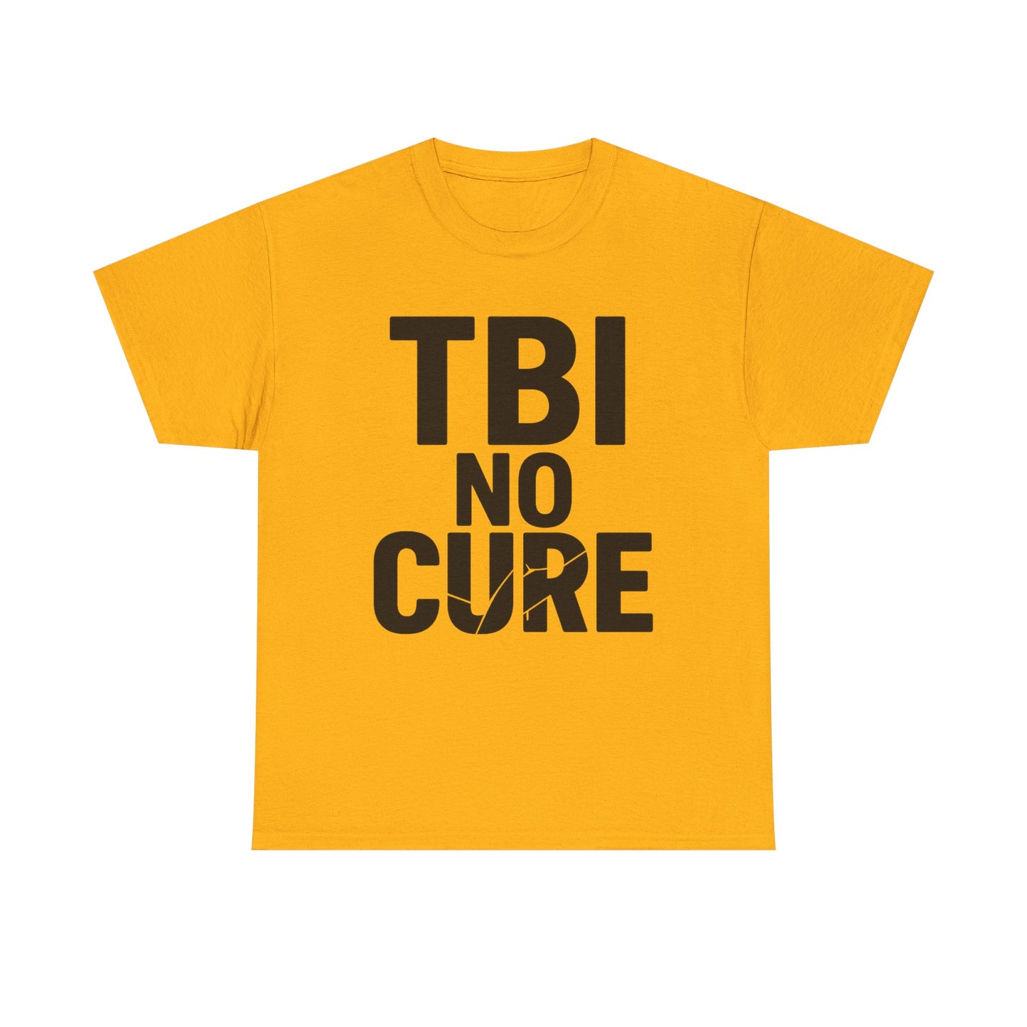 TBI No Cure Minimalist Tee — Black Print