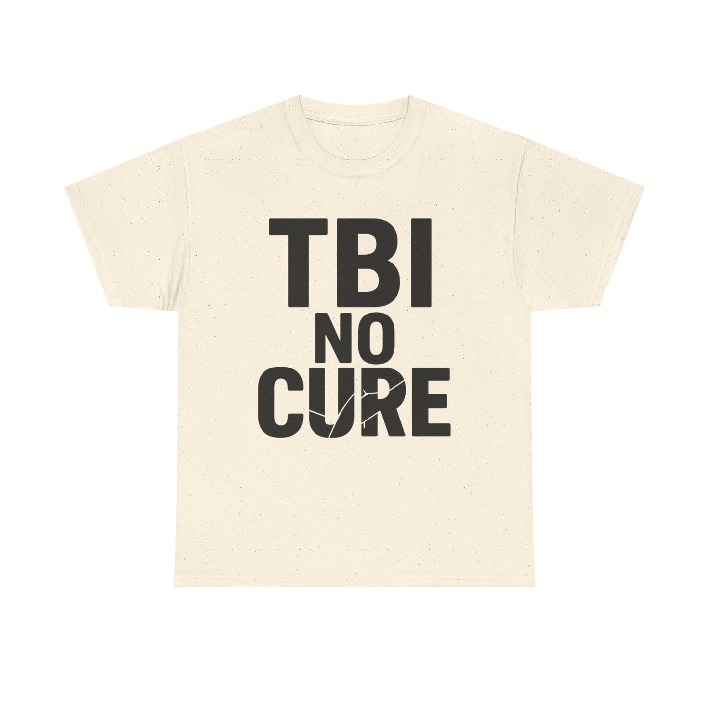 TBI No Cure Minimalist Tee — Black Print