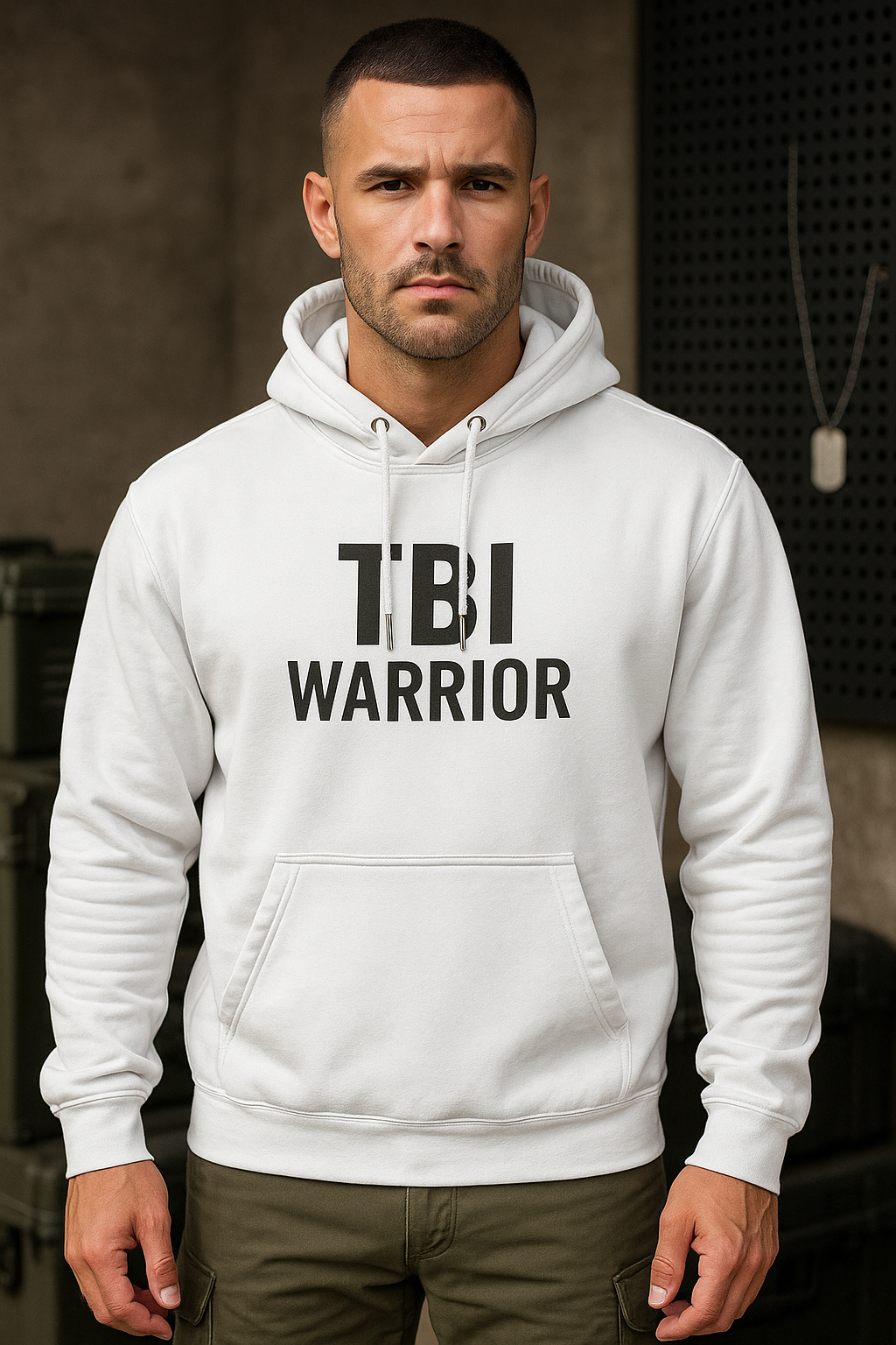 TBI WARRIOR Hoodie — Back Quote